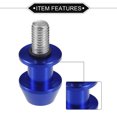 thumbnail image 4 of 1 Par de Spools de Brazo oscilante de Motocicleta 10mm CNC Spools de Brazo oscilante Deslizadores Soporte Azul, 4 of 7