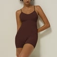 thumbnail image 4 of Jumpsuits for Women Bra Pads Sleeveless Bodysuit Hollow Out Back Training Elastic Soft Seamless Fitness Womens Yoga Outfits Brown L, 4 of 9