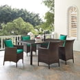 thumbnail image 6 of Modway Conduit 7 Piece Outdoor Wicker Dining Set - Brown Green, 6 of 6