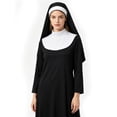 thumbnail image 7 of FASHOFT Halloween Costumes For Women Nun Habit Cosplay Outfit Easter Religious Role Play Fancy Dress For Holiday Party Halloween Costume Black L, 7 of 7