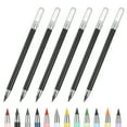 thumbnail image 1 of 6 Pcs Mechanical Sharpened Forever Pencils Set, Black, 1 of 6