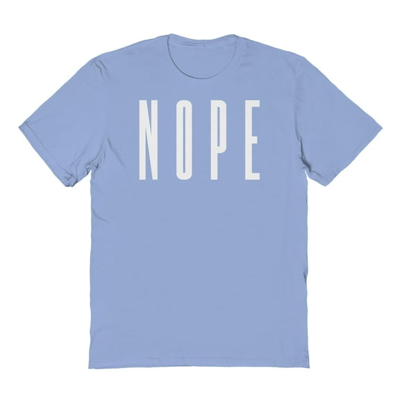 Nope Humor Graphic Light Blue Men's Cotton T-Shirt