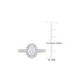 thumbnail image 2 of 1.48 Carat (Ctw VS1-VS2, G-H) Lab-Grown Oval Diamond Halo Engagement Ring in 14K White Gold for Women, 2 of 6