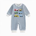 thumbnail image 3 of Gerichy Newborn Baby Boy Winter Clothes Truck Embroidered Romper Striped Long Sleeve Jumpsuit Onesie 0 3 6 12 18 Months Infant Boys Outfit, 3 of 7