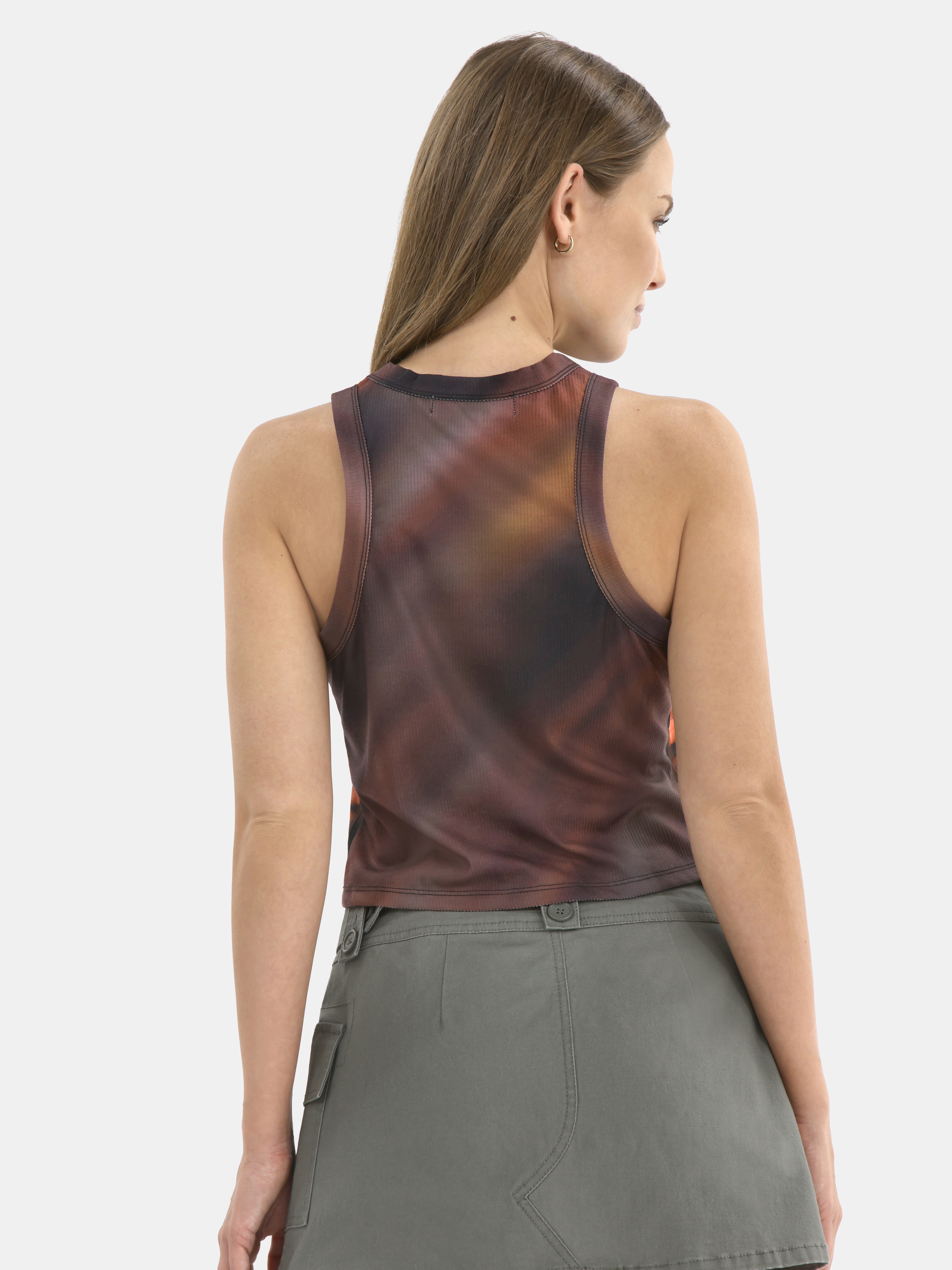 Madden NYC Women's Sleeveless High Neck Graphic Top, Sizes XXS-XXL