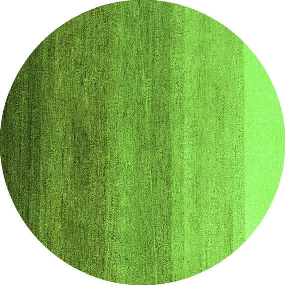 Ahgly Company Indoor Round Abstract Green Modern Area Rugs, 5' Round