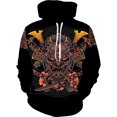 thumbnail image 4 of Sudadera con capucha con estampado gráfico de máscara fantasma para hombre, sudadera con estampado 3D de samurái japonés, sudadera informal, sudaderas holgadas, camisetas de manga larga, 4 of 4