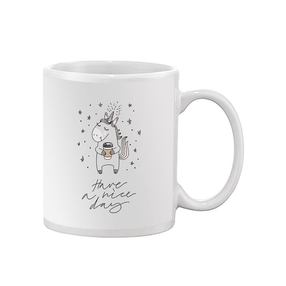 Unicorn And Coffee Doodle Mug Unisex's -Image by Shutterstock