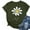 Army Green, variant on Cute Daisy Graphic Tees for Women Short Sleeve Going Out Tops Summer Casual Basic Tees Comfy Soft Daily Wear Lightweight Round Neck Tshirts