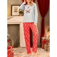 thumbnail image 5 of Acuteok Xmas Matching Family 2PCS Pajamas Set, Santa Claus Family Sleepwear Collection Christmas Sleepwear Nightwear Long Pajamas Set, 5 of 10