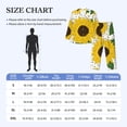 thumbnail image 4 of Salouo Sunflowers Print Button-Front Long Sleeve Pajama Set for Men, Soft 2Pjs Men's Long Sleeve Sleepwear-Small, 4 of 7