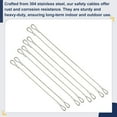 thumbnail image 4 of Uxcell 10 Pcs Dia. 2mm Stainless Safety Cable, 12" Length Steel Security Ropes with Double Loops Braided Wire Rope Cables for Stage Light Outdoor Gate Luggage Lock Yard Lighting, 4 of 6