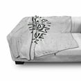 thumbnail image 3 of Love Soft Flannel Fleece Blanket, Vintage Style All You Need is Love Inscription Retro Hippie Phrase with Grunge Look, Cozy Plush for Indoor and Outdoor Use, 50" x 60", Black White, by Ambesonne, 3 of 6