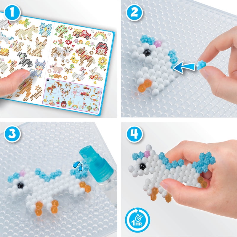 Aquabeads Jumbo Arts & Crafts Set for Children in Day on the Farm Theme - over 3,500 Beads & 2 Display Stands