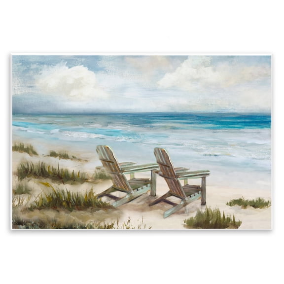 Stupell Industries Coastal Chair Pair on Beach Shore Wall Plaque Art, 19 x 13, by Carson Lyons