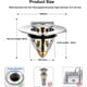 thumbnail image 1 of Tapón de lavabo universal Desagüe de lavabo de acero inoxidable emergente con 2 juntas para tapón de fregadero de 32 y 38 mm (1 unidad), 1 of 2
