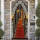 thumbnail image 3 of 3D Halloween Castle Stair Door Stickers, 30 x 79 inch Castle Stairs Realistic Door Wallpaper Sticker for Halloween Decoration, Party Home Removable Wa, 3 of 5