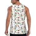 thumbnail image 3 of Fotbe Pretty Floral With Leaves Pattern Men's Quick Dry Workout Tank Top Gym Muscle Tee Fitness Bodybuilding Sleeveless T Shirt Breathable Workout Shirt-4X-Large, 3 of 9