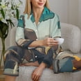 thumbnail image 6 of Rateoe Desert Monkeys Drive Pattern Womens Pajamas Set Long Sleeve Sleepwear Button Down Nightwear Soft Cotton Pj Lounge Sets-, 6 of 7
