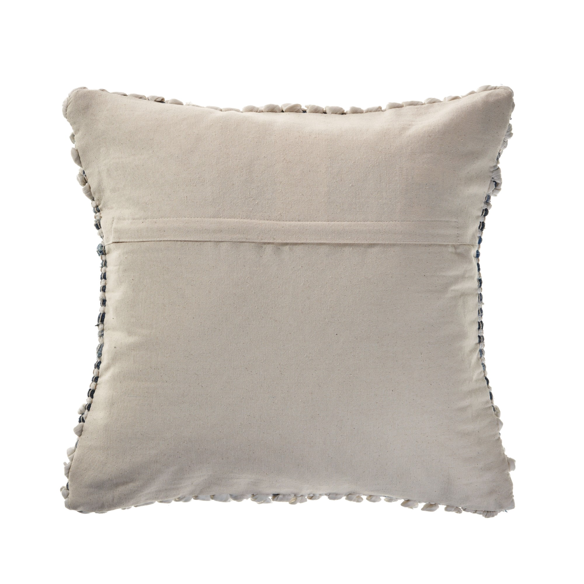 Laddha Home Designs Striped Square Throw Pillow - 18" - Blue and Gray - Set of 2