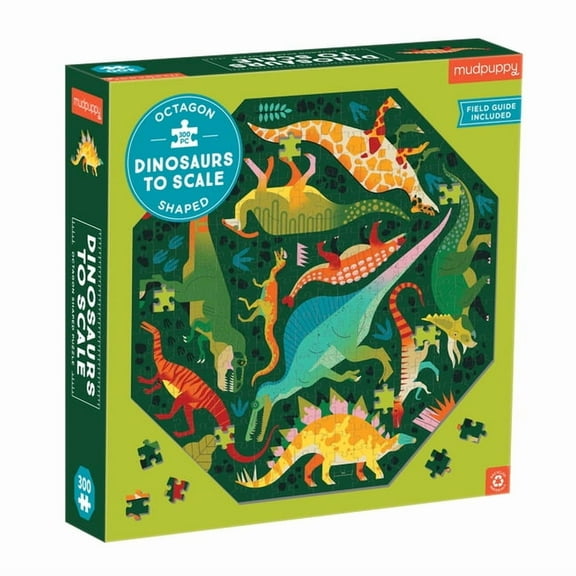 Dinosaurs to Scale 300 Piece Octagon Shaped Puzzle (Other)