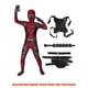 thumbnail image 2 of Disfraz de superhéroe Deadpool para niños y adultos, traje de cosplay, cinturón, cinturones ajustables, accesorios, máscara adjunta, trajes para fiesta de Halloween, 2 of 5