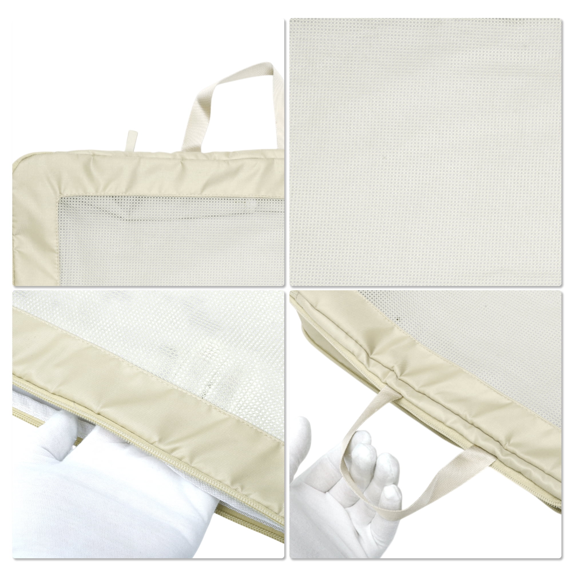 Unique Bargains Portable Packing Cube 1pc Organizer Beige 13.39"x4.72"x7.48"