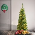 thumbnail image 3 of National Tree Company 4.5 ft. Pre-Lit Artificial Christmas Tree, Green, Linden Spruce, 150 Warm White LED Lights, Includes Stand, 3 of 3
