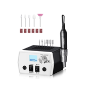 Professional Nail Drill Machine, 30000RPM Upgraded Electric Nail File with Speed Display & Foot Pedal, Efile Electric Nail Drill for Shaping, Buffing, Removing Acrylic Gel Nails (Black)