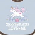 thumbnail image 4 of Inktastic Grammy and Grandpa Love Me Grandchild Unicorn Girls Baby Bib, 4 of 4