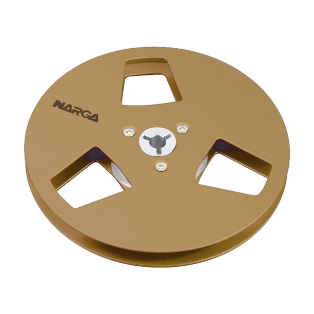 Cateissary Accesorios vacíos del desenrollador del carrete del metal fáciles de instalar con piezas vacías del desenrollador del carrete del Sistemas de cine en casa Oro