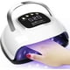 thumbnail image 1 of Lámpara UV LED para uñas de 220 W, lámpara profesional inteligente para uñas de gel UV con mango, 4 temporizadores, pantalla LCD HD, base extraíble, máquina UV LED para manicura de todo tipo de geles, 1 of 5