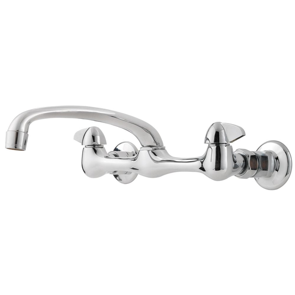 Pfister Pfirst Series 2-Handle Wallmount Kitchen Faucet in Polished ...