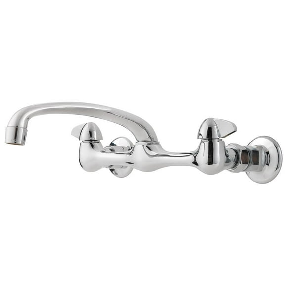 Pfister Pfirst Series 2-Handle Wallmount Kitchen Faucet in Polished Chrome