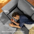 thumbnail image 6 of LazySunsets Modular Sectional Boneless Couch, Chenille Tufted Sectional Couches for Living Room, No Assembly U Shape Cloud Sofa with Throw Pillows & Storage Side Pocket (Gray), 6 of 8