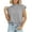 Grey, variant on Casual Top for Women Long Neck Color Ting Short Sleeved Couple Shirts,White,S