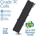 thumbnail image 4 of 6GTPY Battery for OEM Dell XPS 15 9570 9560 9550 7590 Precsion 5530 5520 5510, 4 of 6