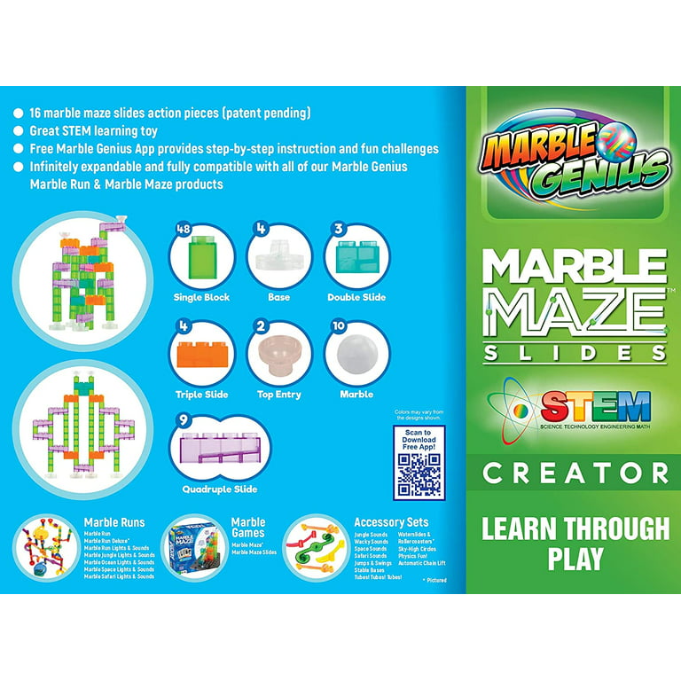 Marble Genius Marble Run (150 Complete Pieces) Maze Track or Building