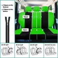 thumbnail image 3 of FH Group Universal Fit 3 Rows Flat Cloth Car Seat Covers for Auto Trucks SUV, Split Benches - 8 Seaters Green, 3 of 9