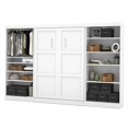 thumbnail image 2 of Atlin Designs 131" Full Wall Bed with 2 Piece Storage Unit in White, 2 of 3