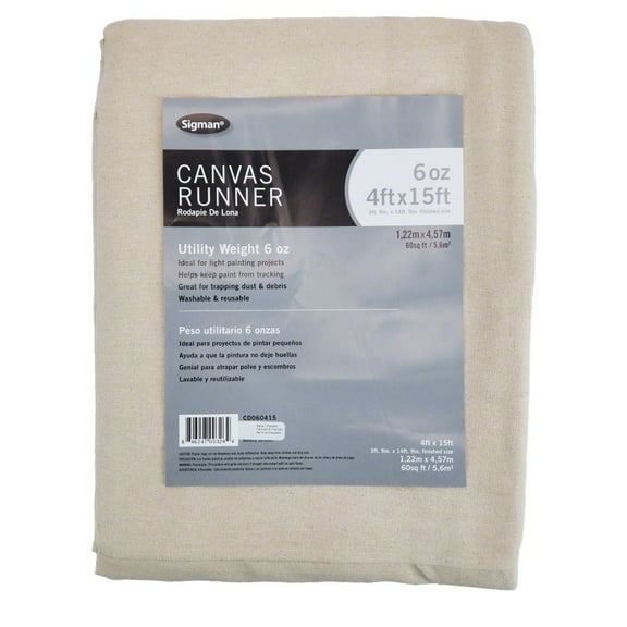 Sigman 4' X 15' 6 Oz Canvas Drop Cloth