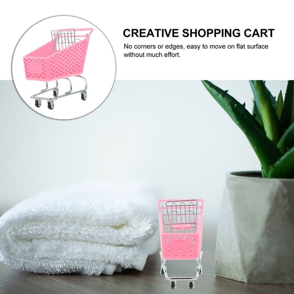 SEWOART Mini Shopping Cart for Home Organization, Iron Material, Compact and Cute Design, 1 Pack