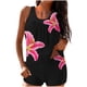 thumbnail image 2 of Traje de baño de 2 piezas para mujer, trajes de baño para mujer, traje de baño conservador para mujer estampado plus boyshort traje de baño de dos piezas dividido para mujer pantalones de poliéster to, 2 of 5