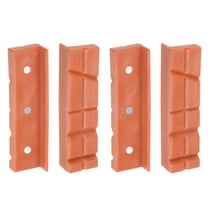 Uxcell 2 Set Magnetic Vise Jaws 3.94 inch Magnet V-Grooves Soft Bench Jaw Pads Covers, Yellow