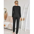 thumbnail image 4 of KISSGAL Jogger Pajama Set Long Sleeve Sleepwear Soft Pj Set Comfy Lounge Set Nightwear with Pockets, 4 of 7