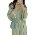 thumbnail image 1 of Camisón de cuadros estilo japonés, camisón de mujer de manga larga a cuadros, camisón largo para mujer, bata de baño a cuadros de otoño, compacta y ligera, 1 of 9