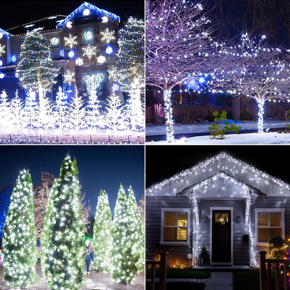 DONGPAI 328Ft 2000LEDs Extra Long Christmas String Light, 8 Lighting Modes Outdoor Waterproof Christmas Lights for Indoor Outdoor Wedding Party Home Garden Decoration, White