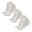 White, variant on Ames Walker AW Style 140 Coolmax 20-30 mmHg Firm Compression Anklet Socks (3-Pack) Black Xlarge