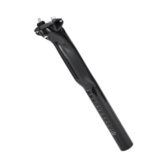 Unique Bargains Bike Seat Posts 31.6x300mm Light Saddle Post Seat Tube Gloss Black Carbon Fiber