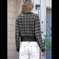 thumbnail image 4 of Cárdigan de Punto Texturizado de Larga con Botones y Bolsillos para Mujer Negro L, 4 of 9